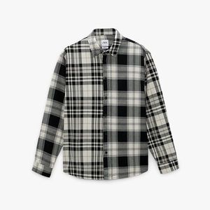 Zara men combination plaid overshirt
